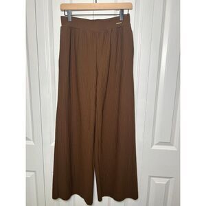 Marc New York Andrew Marc Brown Ribbed Wide Leg Pants Small